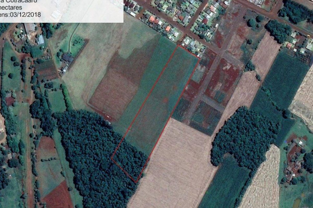 Área adquirida, representada por meio do Google Earth. Imagem: reprodução Google Earth