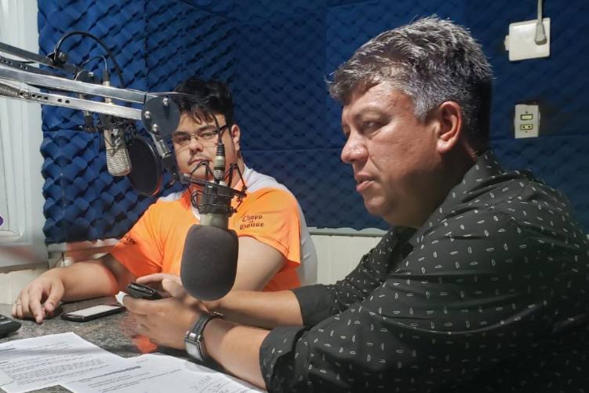 Álvaro e Aldimar participaram do programa jornal da Manhã. Foto: Nivaldo Maciel/Rádio Missioneira
