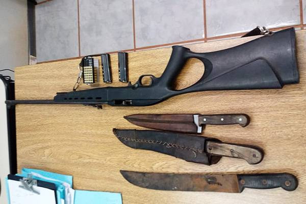 Armas apreendidas. Foto: divulgação 14° BPM