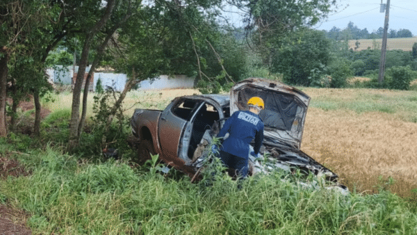 Homem morre em capotamento na ERS-307, em Santa Rosa